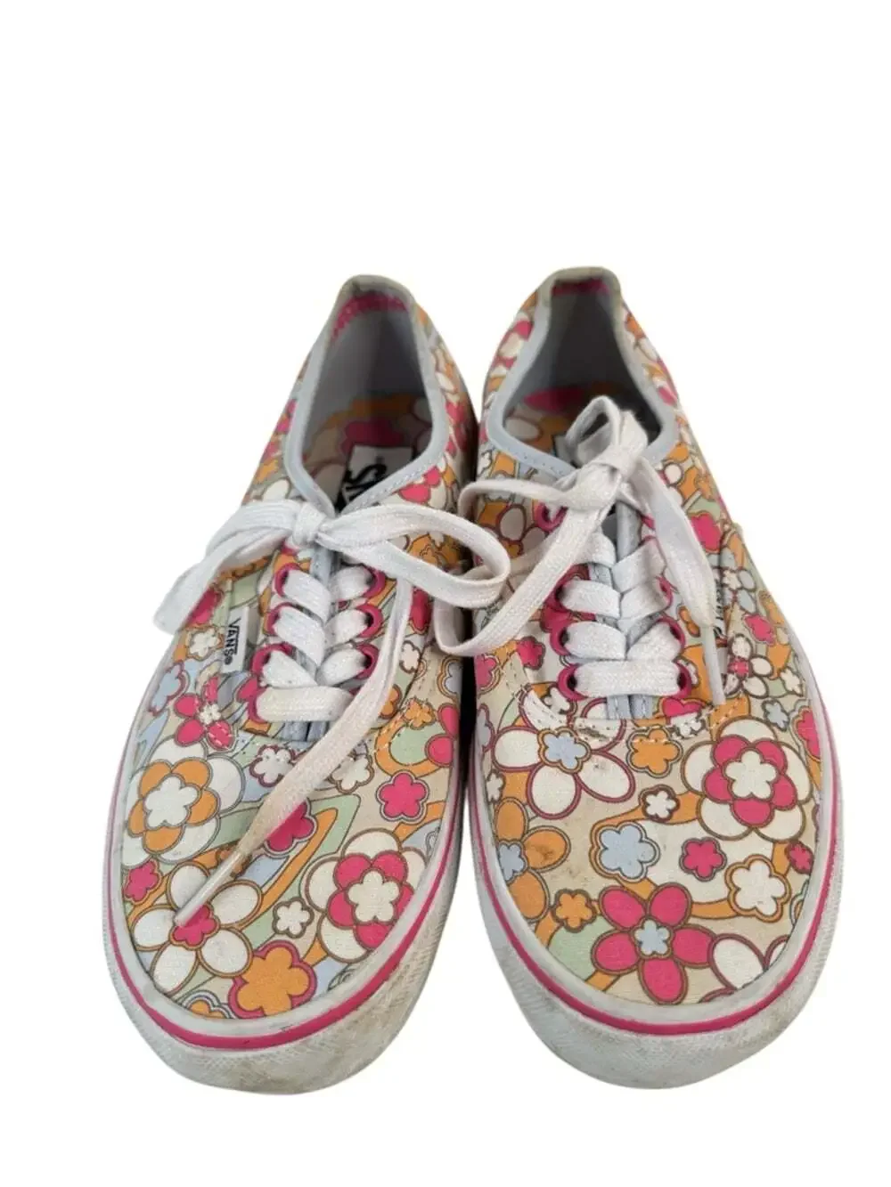 Vans Authentic Platform Sun-Deh Floral Sneakers Womens 8 Retro Canvas
